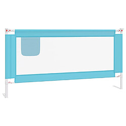 vidaXL Barrière de sécurité de lit d'enfant Bleu 180x25 cm Tissu