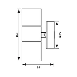 Acheter Applique d'extérieur LED GU10 double faisceau lumineux balcon jardin entrée façades maison 230V