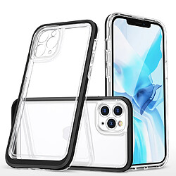 Ozzzo coque transparente 3 en 1 pour iphone 11 pro max coque gel avec cadre noir