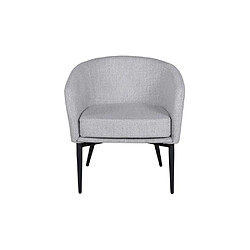 Acheter Venture Home Fauteuil en tissus gris avec pieds en acier noir Fluffy.