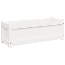 vidaXL Jardinière blanc 90x31x31 cm bois massif de pin