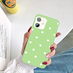 Acheter Wewoo Coque Pour iPhone 11 Multiple Love-hearts Pattern Colorful Frosted TPU Phone Housse de protection vert