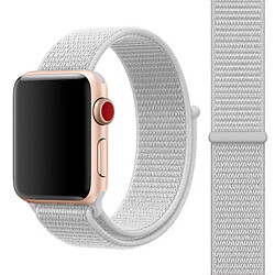 Wewoo Bracelet blanc pour Apple Watch Series 3 & 2 & 1 38mm simple de montre de mode en nylon avec bâton magique