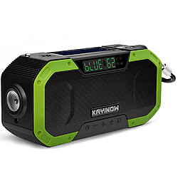 Universal Radio à manivelle solaire, radio d'urgence multifonctions extérieure, haut-parleur Bluetooth (Color-6)