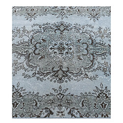 Vidal Tapis de laine 211x109 Bleu Ultra Vintage pas cher