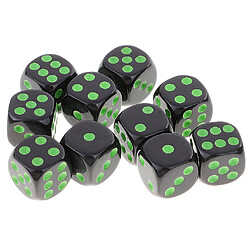 Avis Dés en Plastique - D6 16 mm - Vert Noir