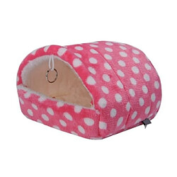 Wewoo Panier pour chien ou Chat Coussin triangle épaissi chaud Hamster perroquettaille L-13x14cm Rose