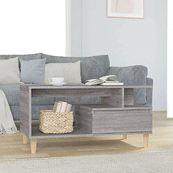 vidaXL Table basse Sonoma gris 90x49x45 cm Bois d'ingénierie