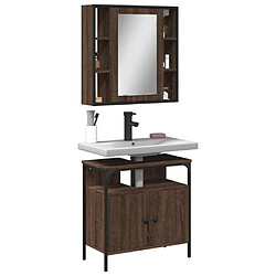 Maison Chic Armoire de Bain | Ensemble de 2 meubles salle de bain Chêne marron -GKD29653