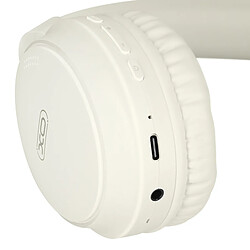 XO Casque Audio Bluetooth 5.3 XO Microphone Blanc Cassé Beige