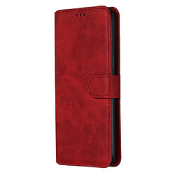 Wewoo Housse Coque Pour OPPO Realme 5 Classic Calf Texture Horizontal Flip PU en cuiravec support et fentes cartes et portefeuille rouge