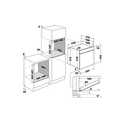 Four intégrable multifonction 71l 60cm pyrolyse inox - OMR551RROX - WHIRLPOOL pas cher