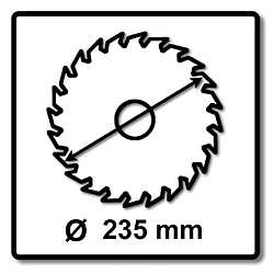 Makita M-FORCE Lame de scie circulaire pour bois 235 x 30 x 2,3 mm, 24 dents ( B-32063 )