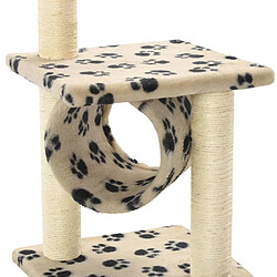 Acheter vidaXL Arbre à chat avec griffoirs en sisal 65 cm Beige Motif pattes