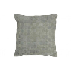 Dansmamaison Coussin Carre Petit Cuir Vert