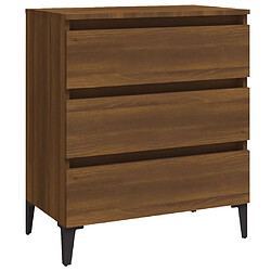 Maison Chic Buffet,Meuble de Rangement,commode pour salon,Cuisine Chêne marron 60x35x69 cm Bois d'ingénierie -MN51001