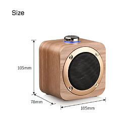 Acheter Universal Haut-parleur portatif Bluetooth pour subwoofer sans fil haut-parleur en bois lecteur de musique rétro extérieur | haut-parleurs portables (style noix)