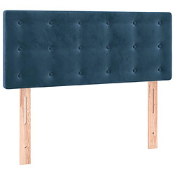 vidaXL Tête de lit Bleu foncé 80x5x78/88 cm Velours