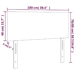 vidaXL Tête de lit à LED Rose 100x5x78/88 cm Velours pas cher