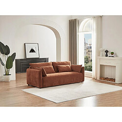 Vente-Unique Canapé 3 places en tissu terracotta BALAVO