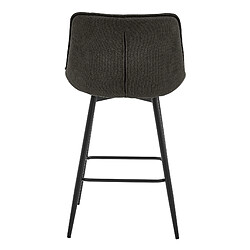 Avis Moloo GRANT - Fauteuil de bar en tissu Gris souris et métal noir (x2)