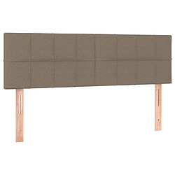 vidaXL Têtes de lit 2 pcs Taupe 72x5x78/88 cm Tissu