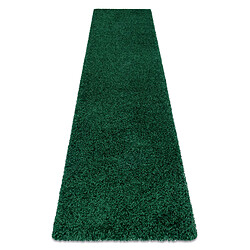 RUGSX Tapis, le tapis de couloir SOFFI shaggy 5cm bouteille verte - pour la cuisine, l'antichambre, le couloir 60x250 cm