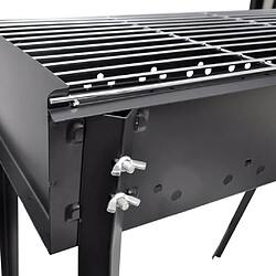 Avis vidaXL Support de barbecue au charbon de bois Carré 75x28 cm