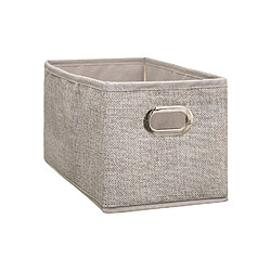 Toilinux Lot de 2 Boites de rangement Largeur 31 x Hauteur 15 cm - Beige chiné