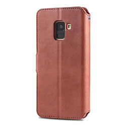 Avis Wewoo Housse Coque Pour Galaxy A6 2018 AZNS Texture du mollet Etui en cuir avec rabat horizontal magnétique PU supportfentes cartes et cadre photo Marron