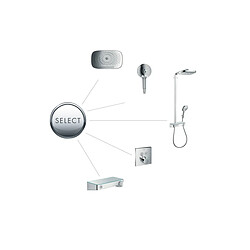 Hansgrohe - Set de finition pour mitigeur thermostatique ShowerSelect encastré avec 2 fonctions chromé