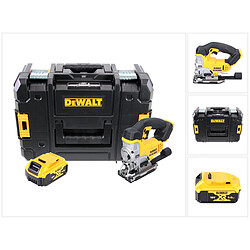 DeWalt DCS 331 18V XR Li-Ion Scie sauteuse sans fil + Coffret TSTAK DWST1-70703 avec Insert + 1 x Batterie Dewalt DCB 184 18V 5,0 Ah - sans Chargeur