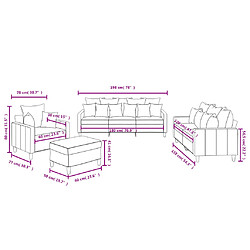 vidaXL Ensemble de canapés 4 pcs avec coussins Jaune Velours pas cher