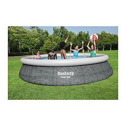 Piscine Gonflable Ronde Bestway Fast Set Ø457x84 cm Épurateur à Cartouche 2006 L/H pas cher