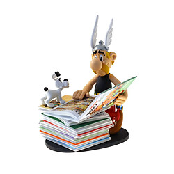 Plastoy Asterix - Statuette Collectoys Asterix pile d'albums 2nd Edition 23 cm