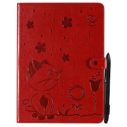 Etui en PU motif chat et abeille rouge pour votre iPad mini (2021)