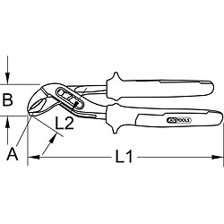 KS TOOLS 115.7000 Pince multiprises standard gainée 45mm pas cher