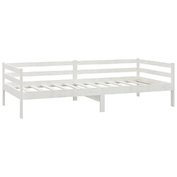 Acheter vidaXL Lit de jour sans matelas blanc bois de pin massif 90x200 cm