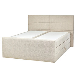 Acheter Beliani Lit boxspring en tissu 160 x 200 cm beige ARISTOCRAT