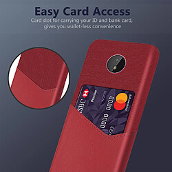 Coque en TPU + PU anti-chocs avec porte-carte, rouge pour votre Nokia X70/C10/C20