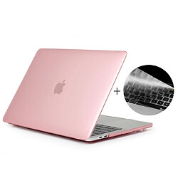 Wewoo Housse Étui rose pour 2016 MacBook Pro 13,3 pouces sans barre tactile A1708 Chapeau-Prince 2 en 1 Cas de protection en plastique dur en Shell + Version US TPU ultra-mince Protecteur de clavier