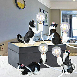 Avis Universal Lampe de table en résine noire claire pour animaux nordiques salon chambre à coucher décoration Lampe de table pour animaux mini lumineuse |