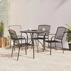 Maison Chic Ensemble de salle à manger de jardin 5 pcs,Table et chaises d'extérieur anthracite acier -GKD824605