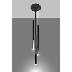 Avis Luminaire Center Suspension Mozaica Acier Noir,chrom 3 ampoules 90cm