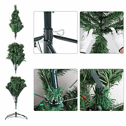 Salcar 210cm Sapin de Noël Artificiel, avec Support en métal Pin Arbre de Noel 868 Branches pour la Fête de Noël, matière PVC Artificielle Décoration fêtes Maison