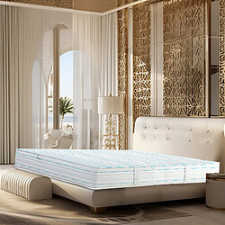 LUXURY LITERIE Matelas Royal Dream, 24cm, mousse haute densité, ferme, indépendance du couchage, face été/hiver, 160x200cm