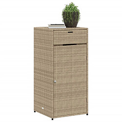 Avis vidaXL Armoire de rangement de jardin beige 55x55x111cm résine tressée