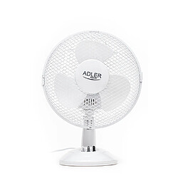 Adler ventilateur de table de 23 cm 22W blanc