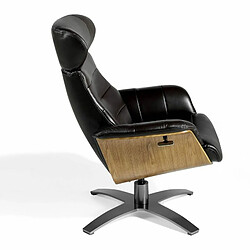 Angel Cerda Fauteuil relax pivotant en cuir