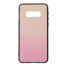 Coque en TPU verre de couleur dégradé or/rose pour votre Samsung Galaxy S10e